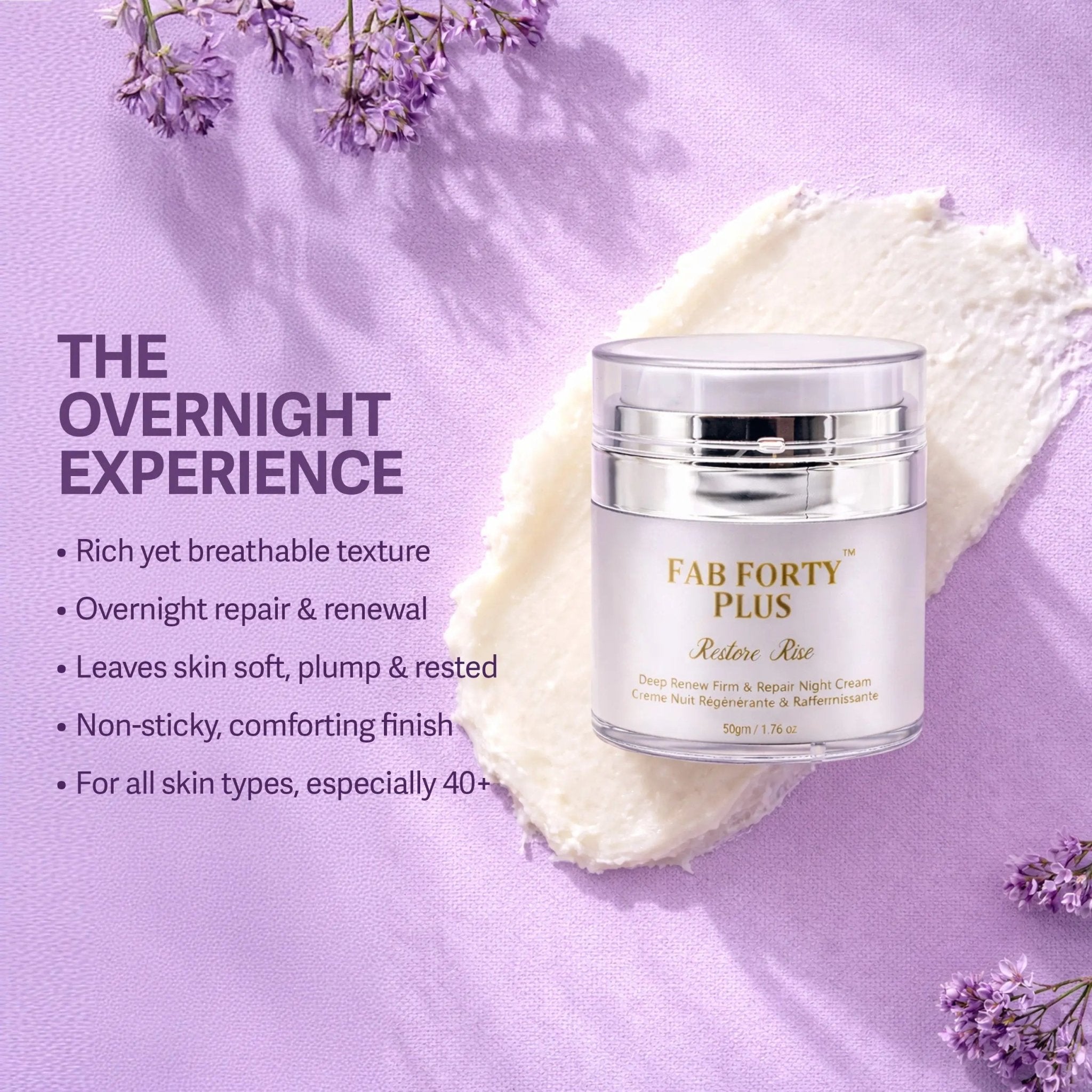 Best Night Cream for Women Over 40 | Restore Rise — Fab Forty Plus